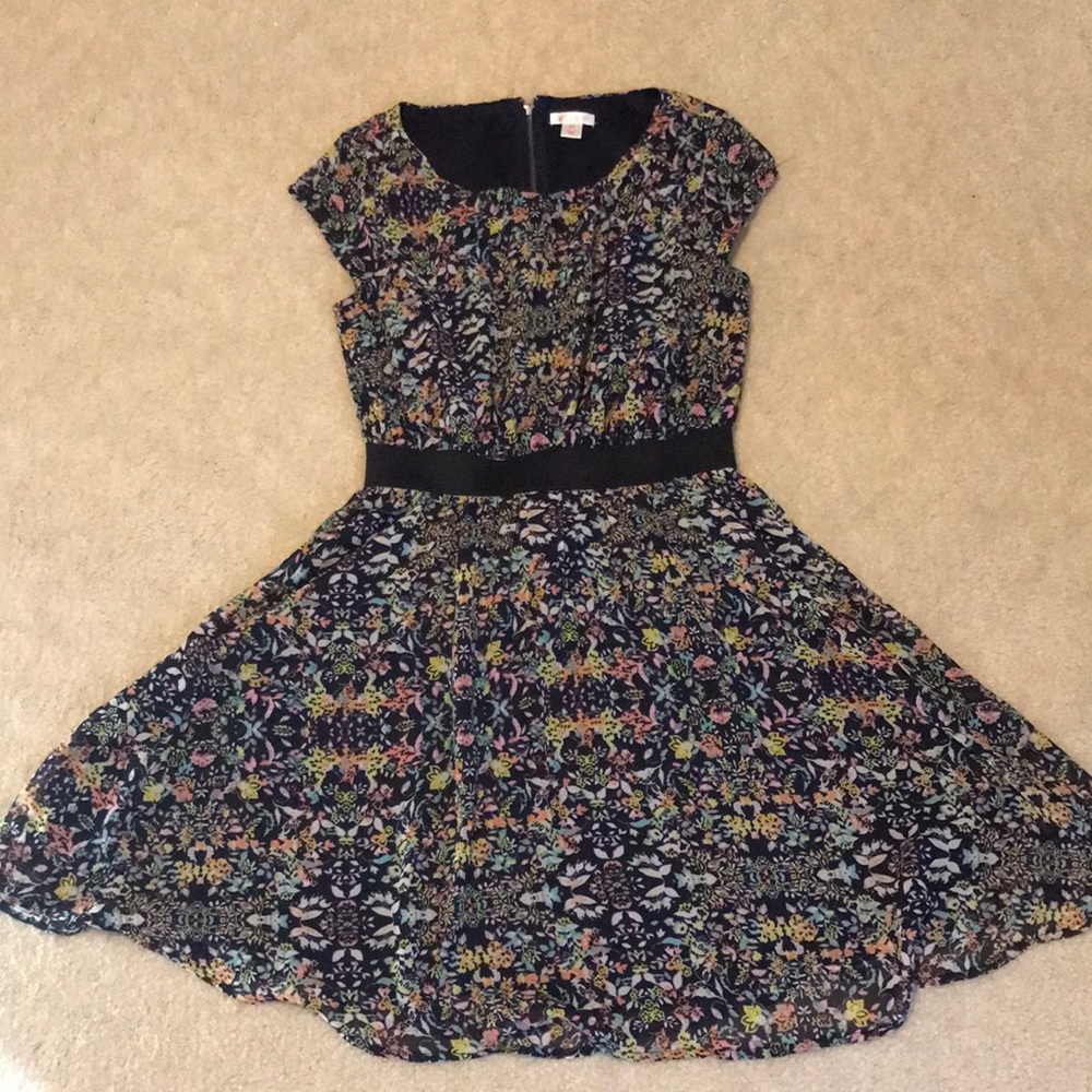 Floral Dress with Colorful Accents